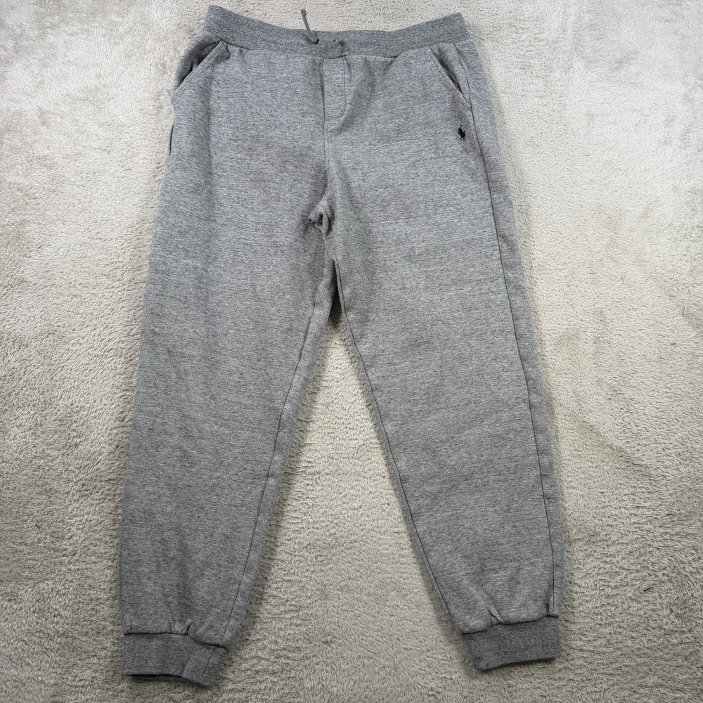 Polo Ralph Lauren Joggers Youth XL (Fits Mens Small) Grey Drawstring Sweatpants - Picture 2 of 7
